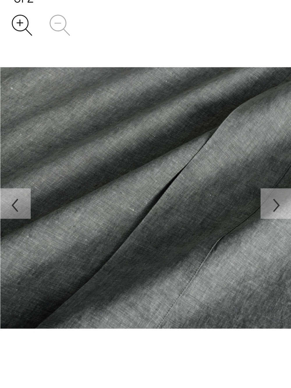 NWT, Pottery Barn, SET OF 2, Belgian flax linen pillowcases, standard, charcoal